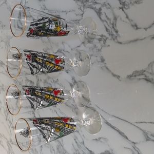 VTG Libby Treasure Island Pilsner Glasses